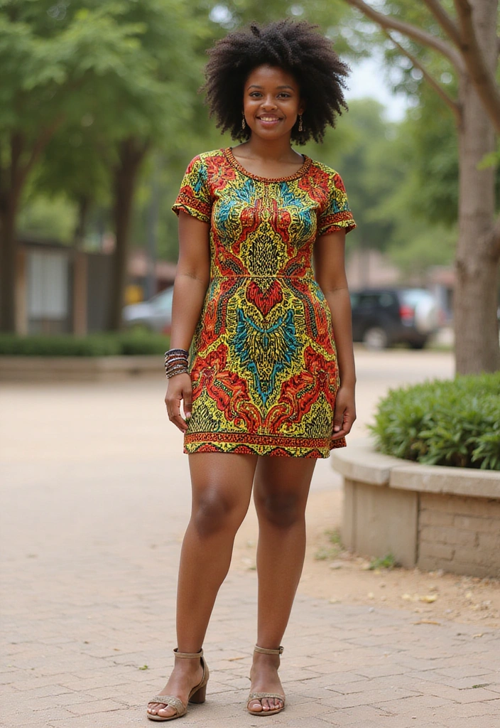Summer Styles: Light and Breezy African-Inspired Outfits - 12. Casual Yet Chic: T-Shirt Dresses