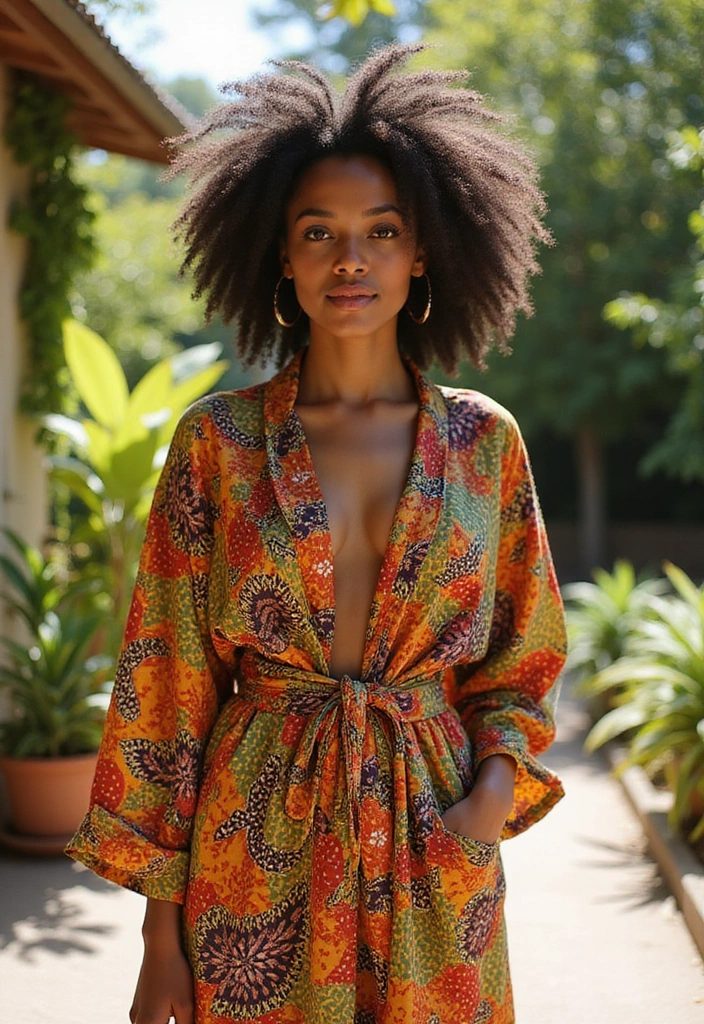 Summer Styles: Light and Breezy African-Inspired Outfits - 2. Vibrant Kimonos: A Statement Layer