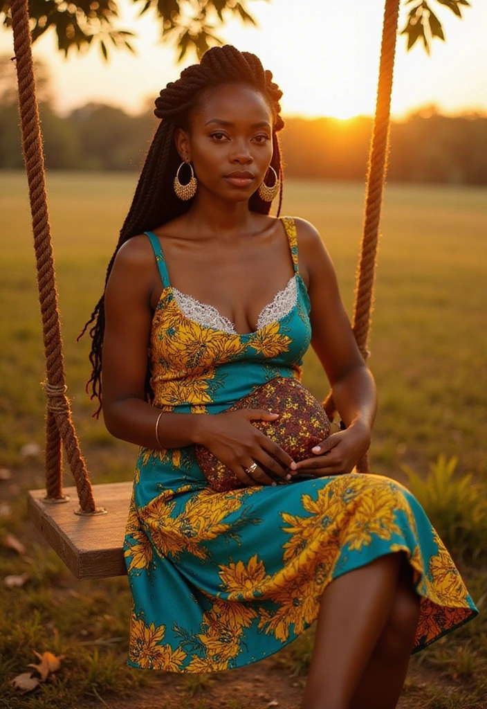 Summer Styles: Light and Breezy African-Inspired Outfits - 9. Lace-Trimmed African Print Slip Dress
