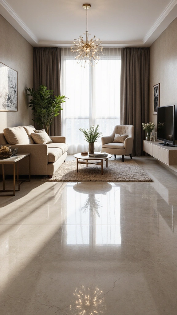 Top Living Flooring Trends for Your Home - 10. Glossy Finish Floors