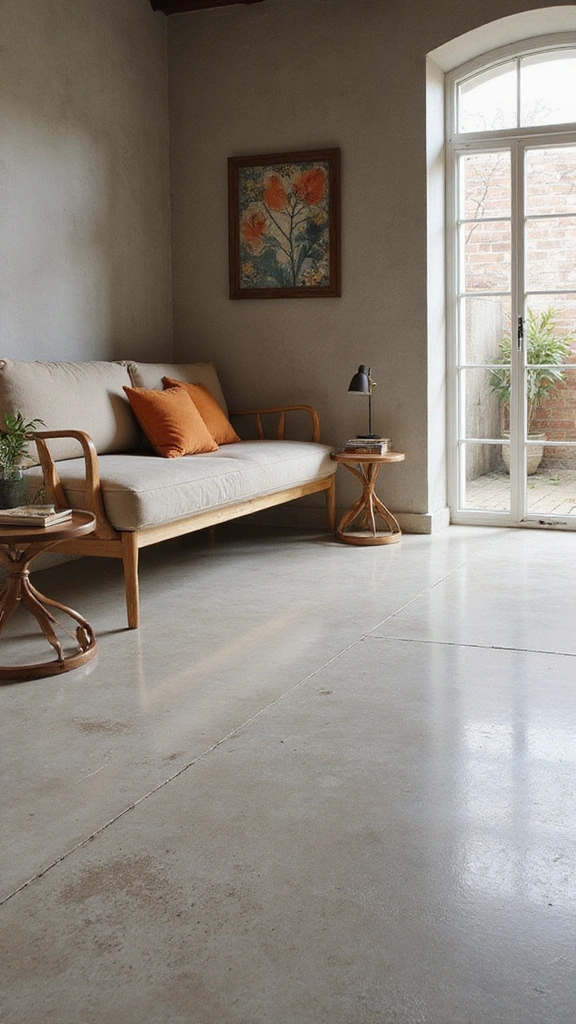 Top Living Flooring Trends for Your Home - 9. Eco-Friendly Concrete