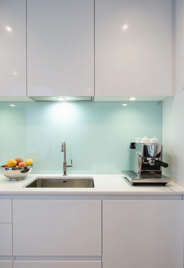 Unlock Contemporary Kitchen Looks with These 28 Backsplash Styles! - 22. Frosted Glass Minimalism