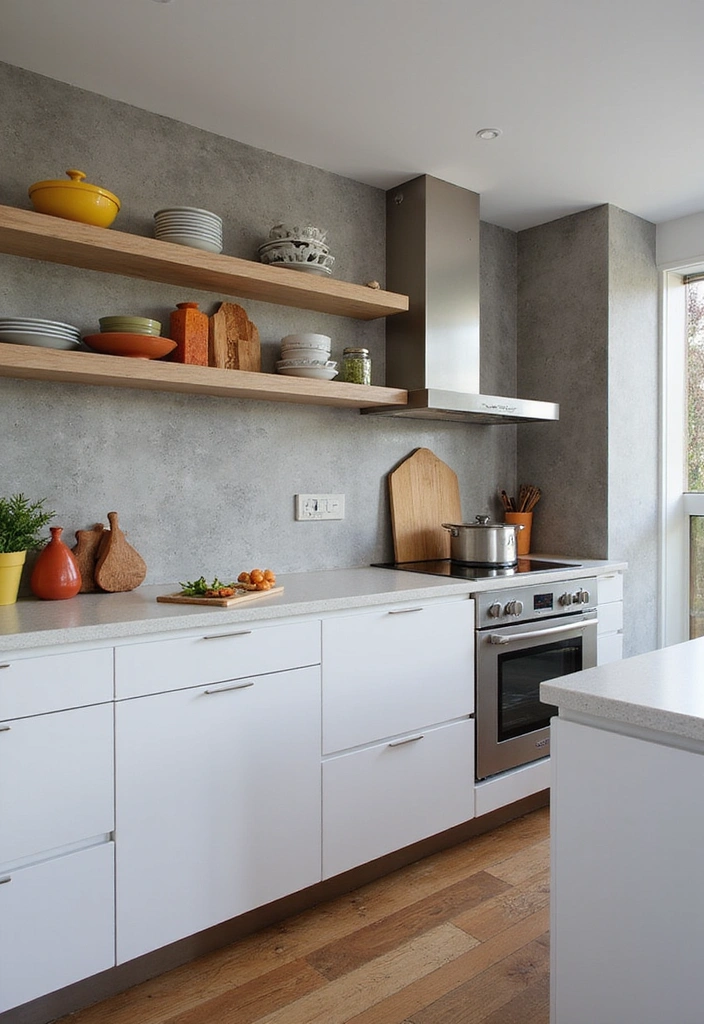Unlock Contemporary Kitchen Looks with These 28 Backsplash Styles! - 23. Textured Cement Board
