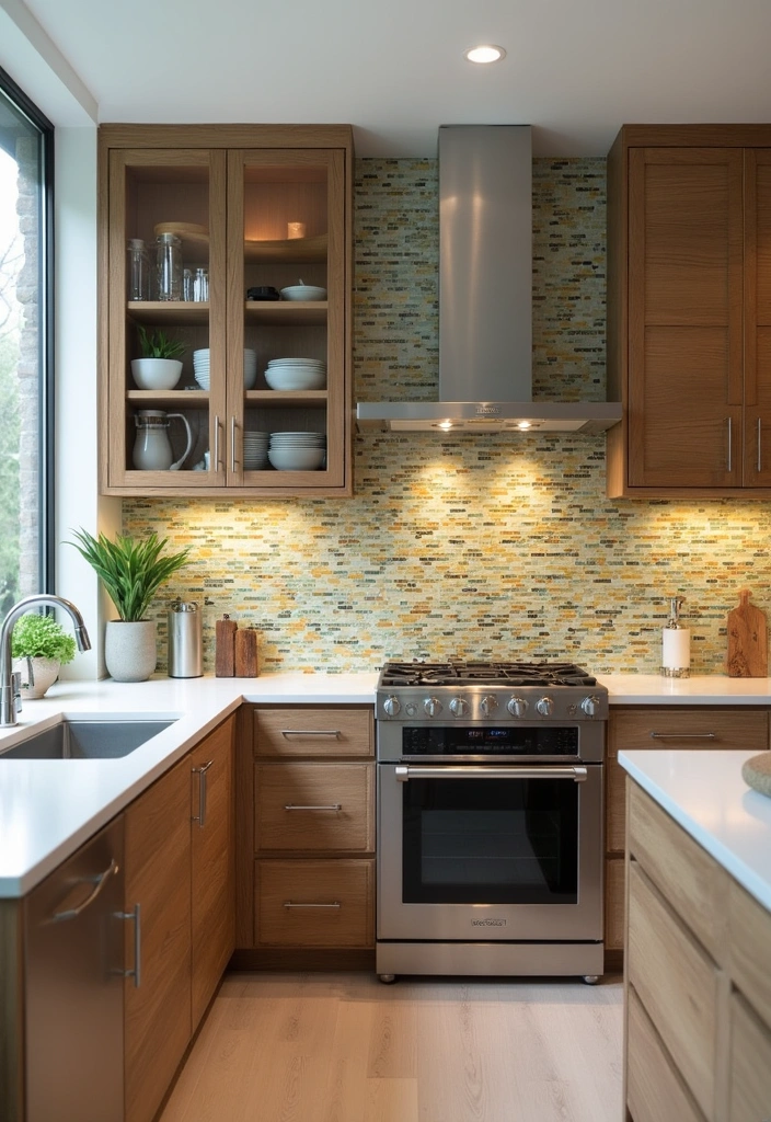 Unlock Contemporary Kitchen Looks with These 28 Backsplash Styles! - 27. Eco-Friendly Recycled Materials