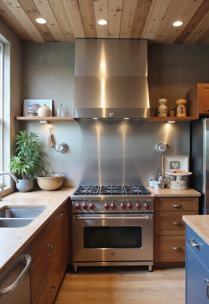 Unlock Contemporary Kitchen Looks with These 28 Backsplash Styles! - 6. Sleek Stainless Steel
