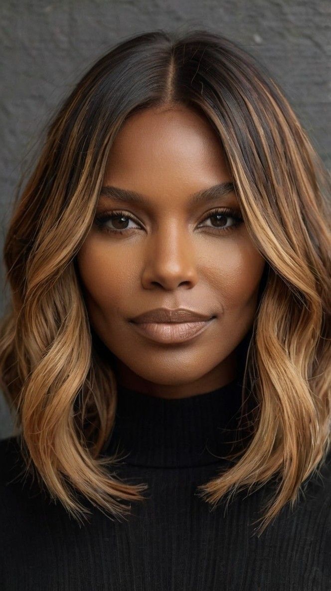 13 Gorgeous Hair Colors for Black Women That Will Make Heads Turn! - 5. Chocolate Brown with Caramel Ombre