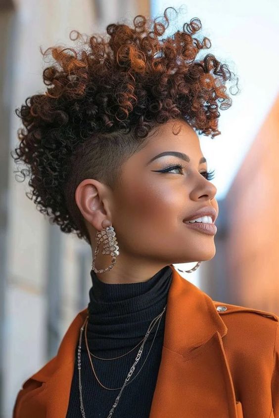 13 Gorgeous Hair Colors for Black Women That Will Make Heads Turn! - 9. Fiery Orange and Black Combo