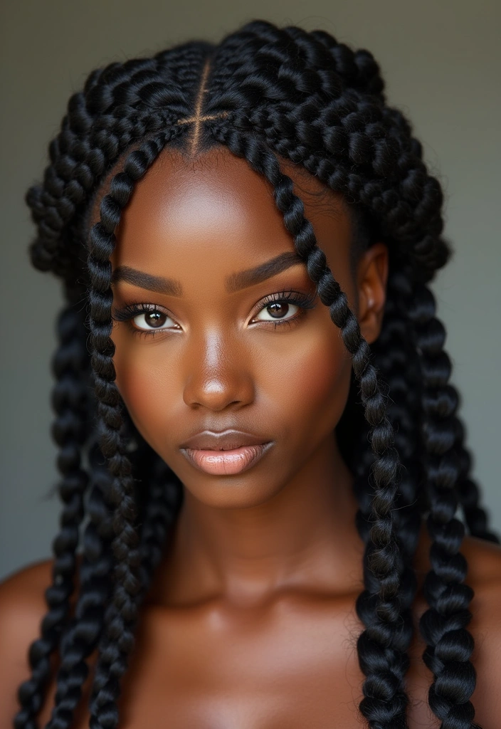 15 Gorgeous Black Women Braids You’ll Want to Rock This Season! - 2. Jumbo Butterfly Braids with Curly Ends