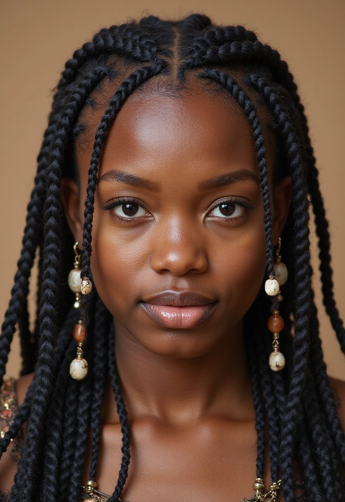 15 Gorgeous Black Women Braids You’ll Want to Rock This Season! - 3. Fulani Braids with Cowrie Shells