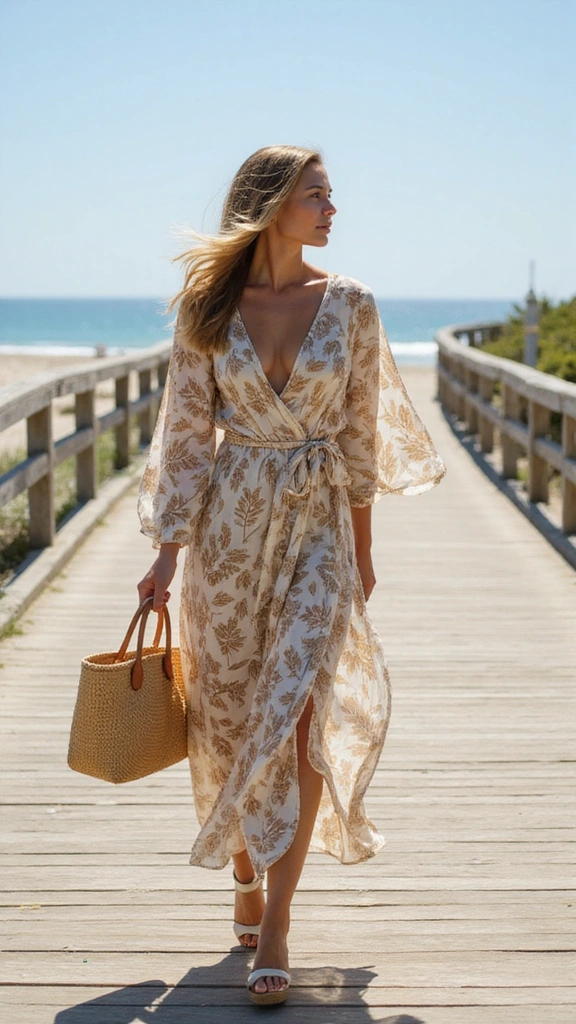 18 Stunning Boho Dresses Everyone Will Want to Borrow (Check Out #15!) - 16. Tropical Wrap Dress