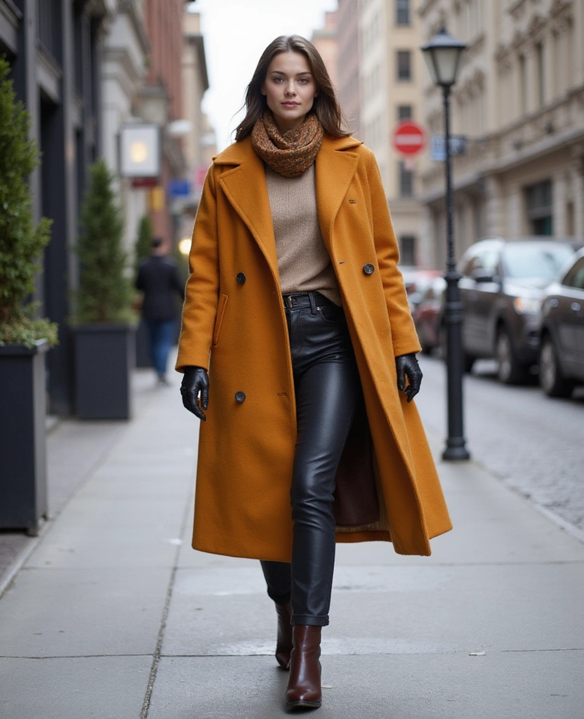 20 Classy Outfit Ideas That’ll Make You Look Effortlessly Expensive (Heads Will Turn!) - Bold and Bright: Statement Coats