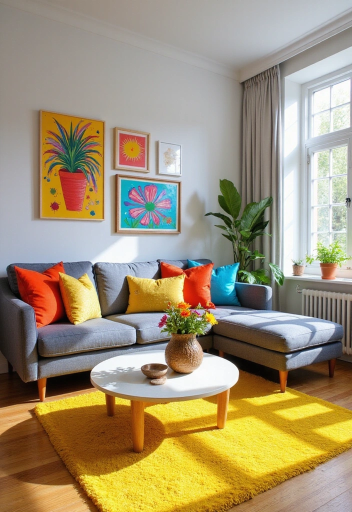 21 Modern Home Decor Ideas for a Summer Living Room That Will Wow Your Guests! - 1. Brighten Up with Colorful Accents