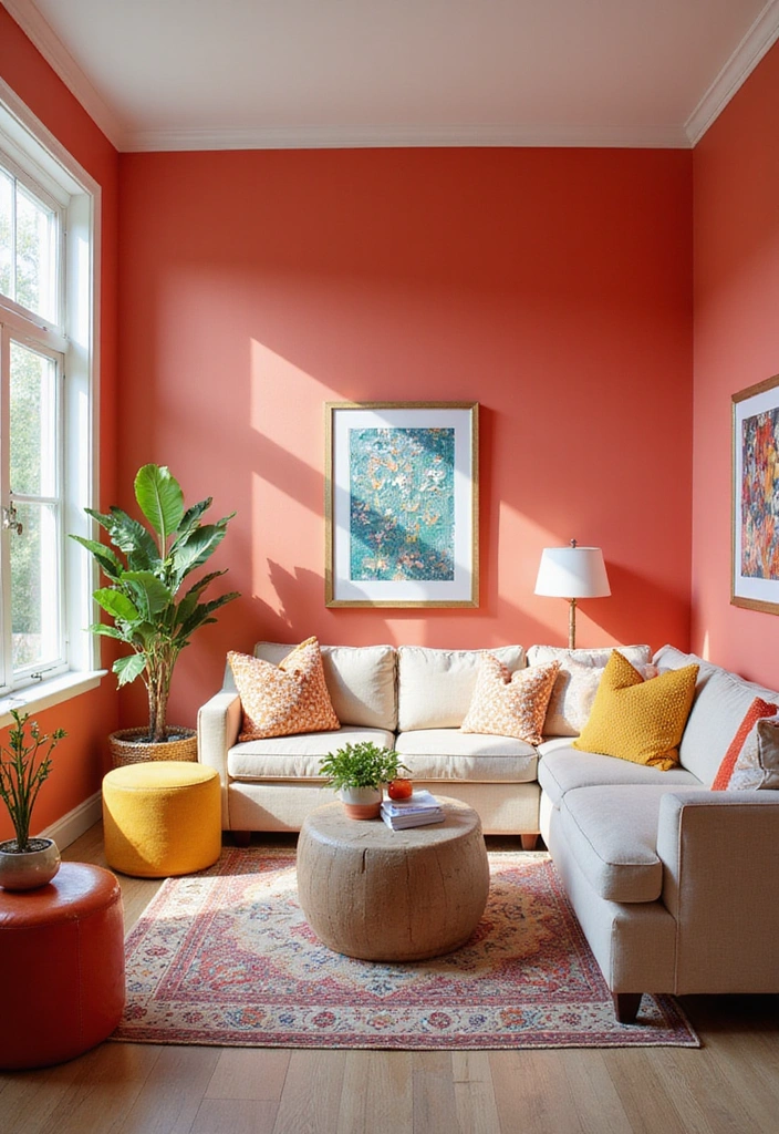 21 Modern Home Decor Ideas for a Summer Living Room That Will Wow Your Guests! - 12. Use Bold Wall Colors