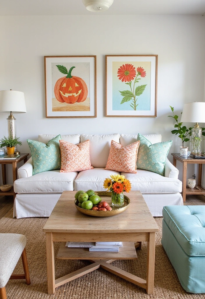 21 Modern Home Decor Ideas for a Summer Living Room That Will Wow Your Guests! - 19. Use Seasonal Decor