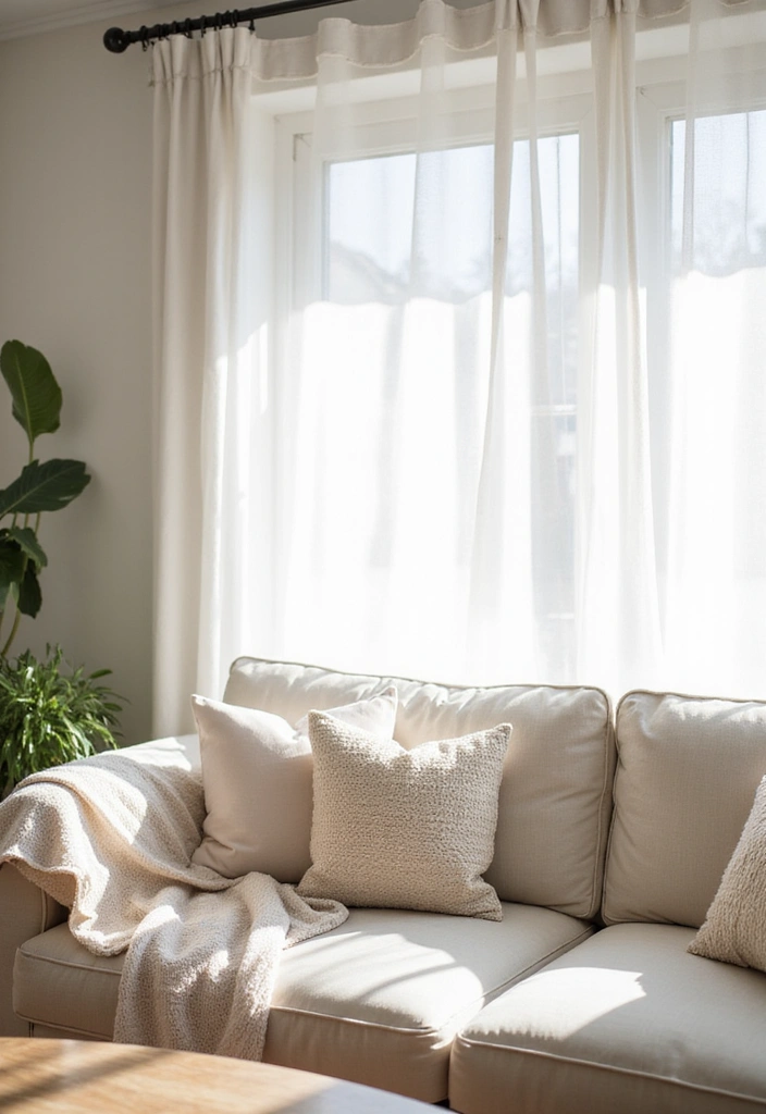 21 Modern Home Decor Ideas for a Summer Living Room That Will Wow Your Guests! - 3. Lighten Up with Sheer Fabrics