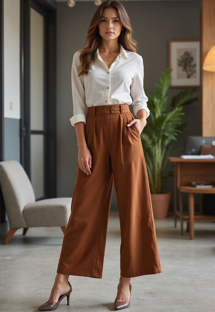 28 Office Event Outfits That Will Light Up Your Work Life (You Can't Miss #3!) - 6. The Trendy Culottes