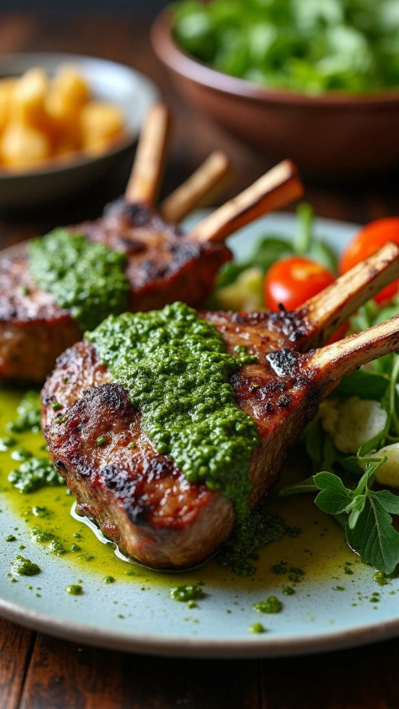 15 Irresistibly Delicious Lamb Chop Dishes You Need to Try Tonight! - 14. Chimichurri Lamb Chops