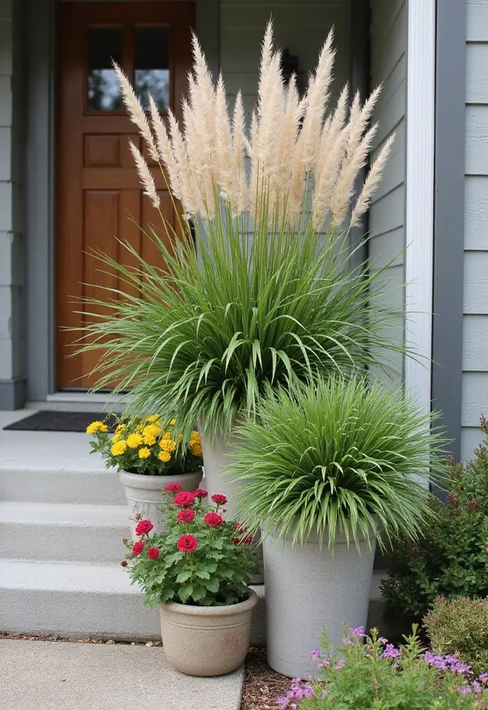 20 Stunning Plants for Your Front Porch That Are Stylish and Low-Maintenance (You’ll Love #11!) - 3. Ornamental Grasses