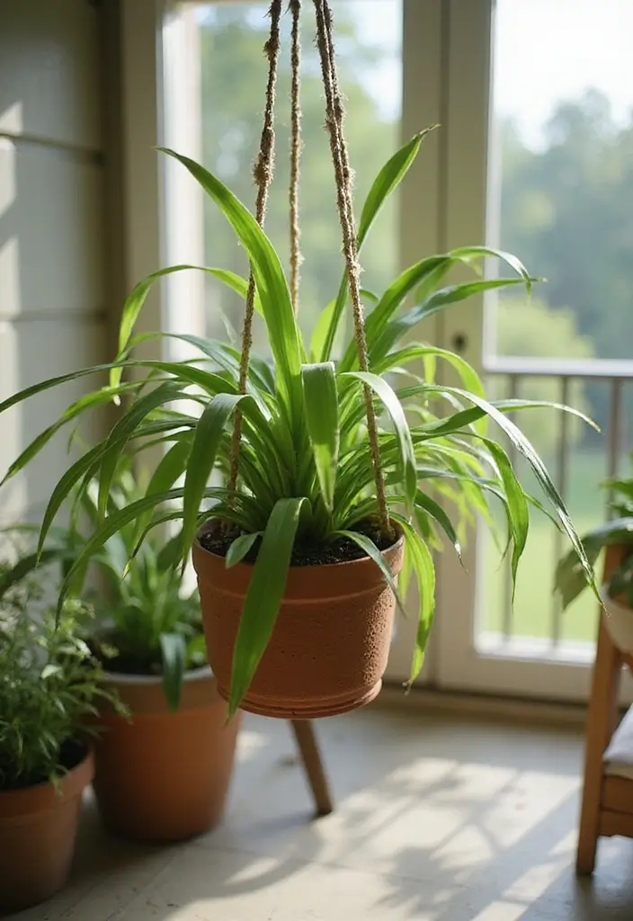 20 Stunning Plants for Your Front Porch That Are Stylish and Low-Maintenance (You’ll Love #11!) - 8. Spider Plants