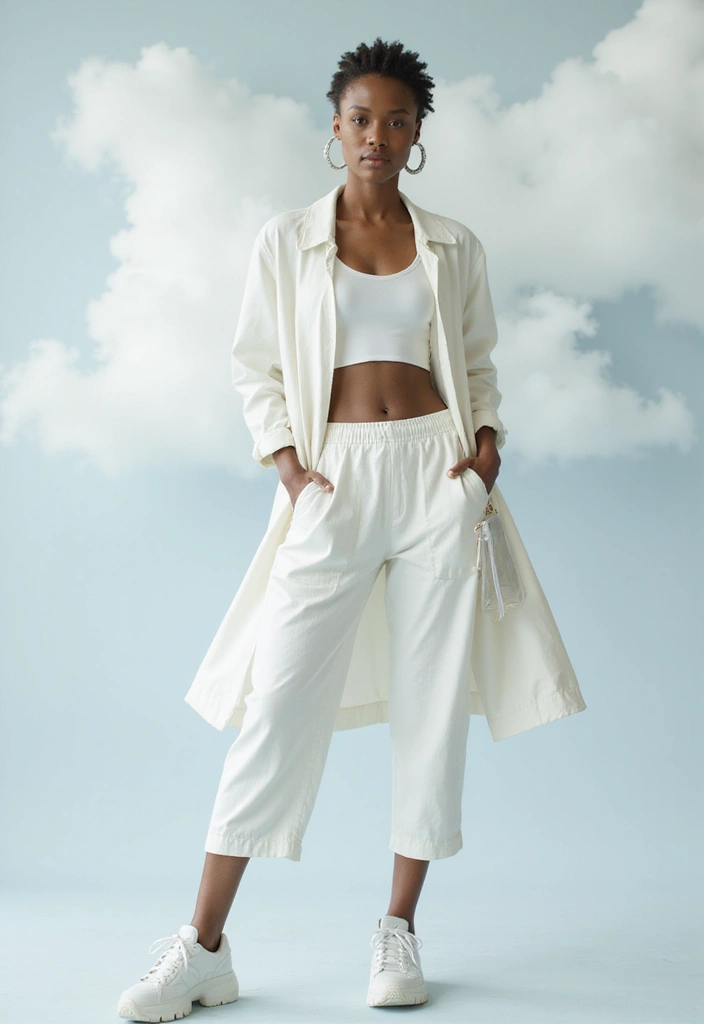 20 Stunning Summer Outfit Ideas to Inspire Your Wardrobe (You’ll Want to Steal #10!) - 6. Monochrome Cloud Nine