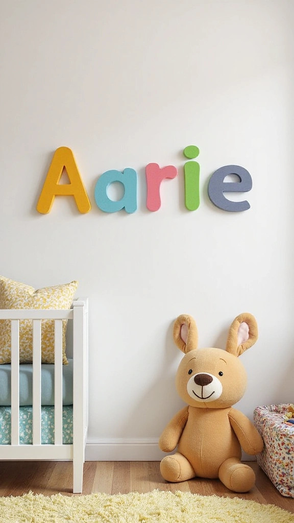 25 Kids' Room Decor Ideas That'll Grow with Your Child (They’ll Thank You for #8!) - 13. Personalized Name Decor
