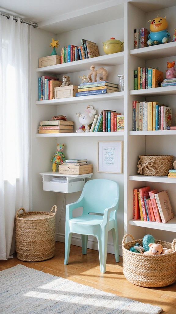 25 Kids' Room Decor Ideas That'll Grow with Your Child (They’ll Thank You for #8!) - 4. Discovery-Friendly Shelves