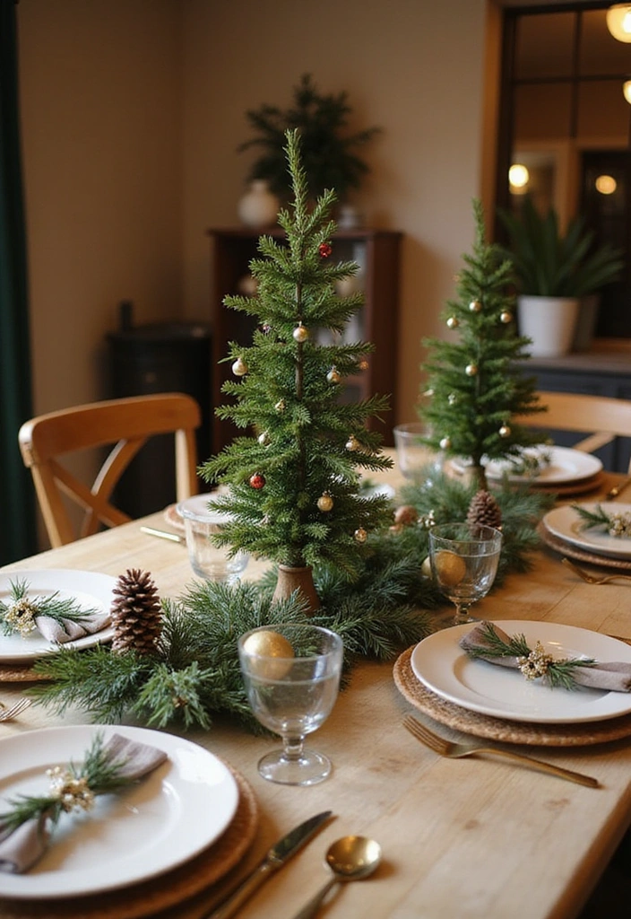 30 Handmade Christmas Decorations That Will Make Your Holiday Magical! - 12. Mini Christmas Tree Centerpieces