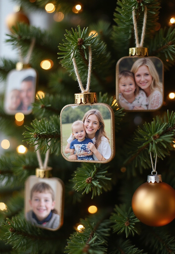 30 Handmade Christmas Decorations That Will Make Your Holiday Magical! - 16. Personalized Photo Ornaments