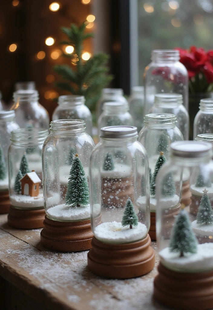 30 Handmade Christmas Decorations That Will Make Your Holiday Magical! - 19. Holiday Mason Jar Snow Globes
