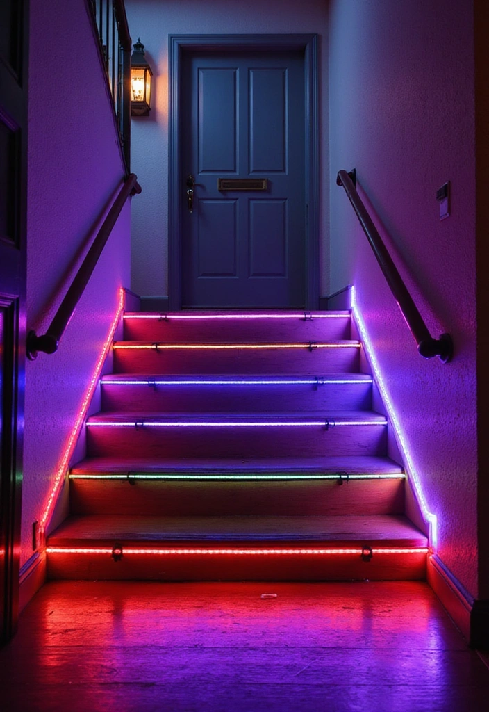 Illuminate Your Entry: The Ultimate Guide to Front Door Lighting That Blends Style and Function! - 14. LED Strip Lights: Versatile and Fun
