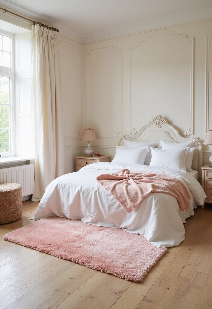 15 Stunning Rug Colors That Perfectly Match Your Walls (You Won't Believe #7!) - 11. Soft Blush for a Romantic Touch
