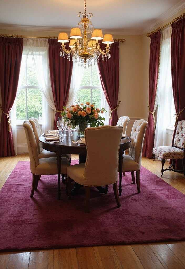 15 Stunning Rug Colors That Perfectly Match Your Walls (You Won't Believe #7!) - 14. Deep Burgundy for a Rich Touch