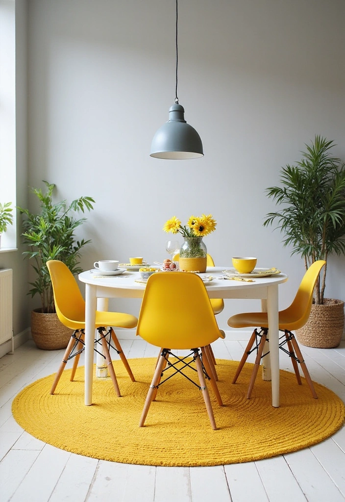 15 Stunning Rug Colors That Perfectly Match Your Walls (You Won't Believe #7!) - 6. Sunny Yellow for Cheerful Vibes