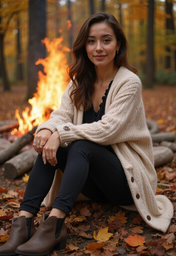 15 Stylish Fall Outfits Perfect for Thanksgiving Gatherings! - 3. Cozy Oversized Cardigan