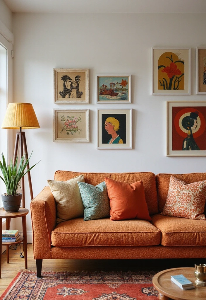 18 Stunning Colorful Mid Century Modern Living Room Designs That Will WOW Your Guests! - 14. Retro Patterns