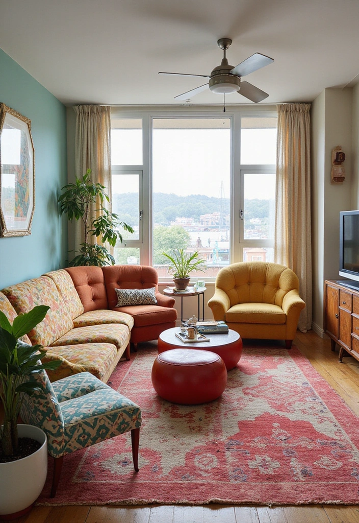 18 Stunning Colorful Mid Century Modern Living Room Designs That Will WOW Your Guests! - 18. Celebrate the Unexpected