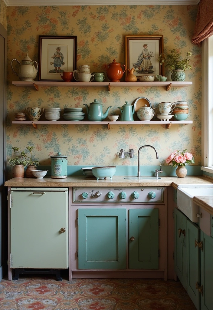 30 Bohemian Kitchen Designs That Will Make You Swoon (You Won't Believe #12!) - 2. Vintage Charm