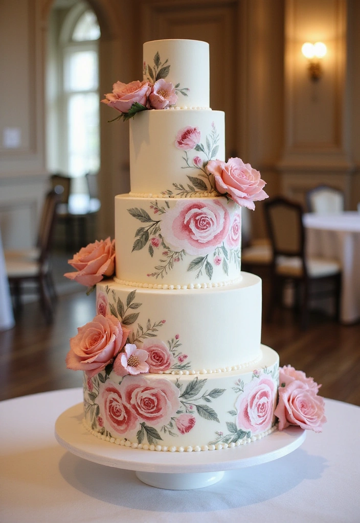 14 Jaw-Dropping Wedding Cake Designs That Will Steal the Show (#6 Is a Must-See!) - 6. Artistic Masterpiece