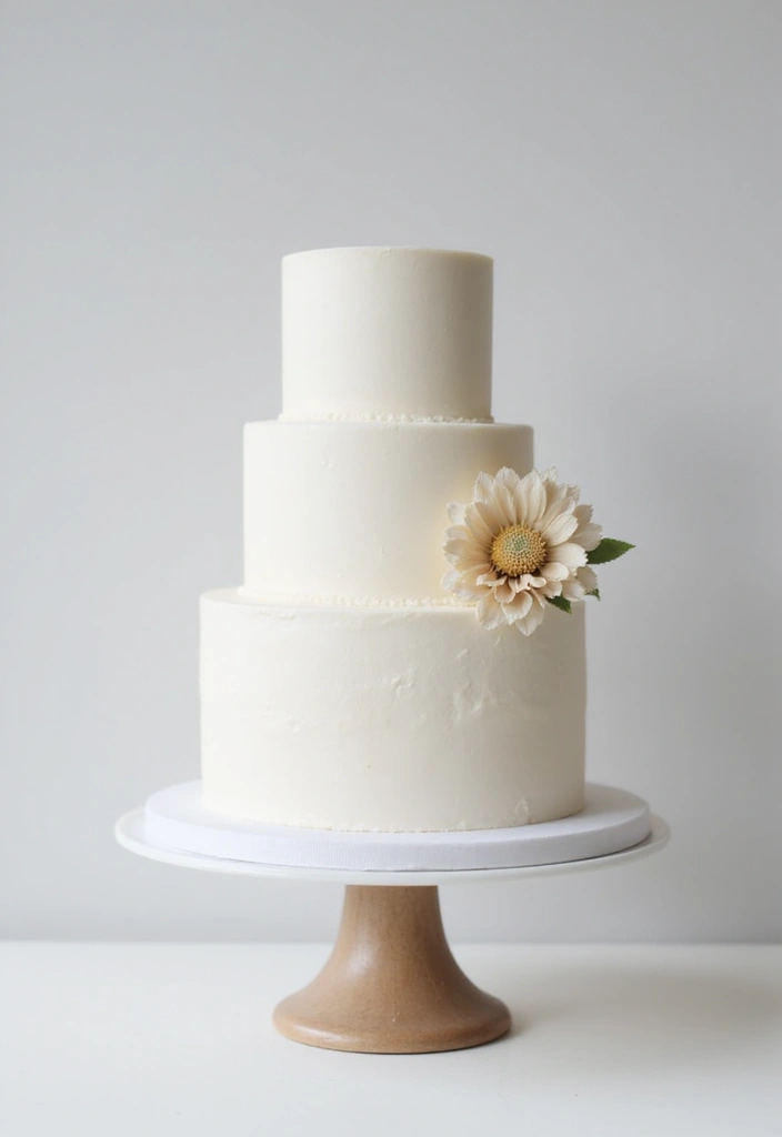14 Jaw-Dropping Wedding Cake Designs That Will Steal the Show (#6 Is a Must-See!) - 8. Minimalist Chic