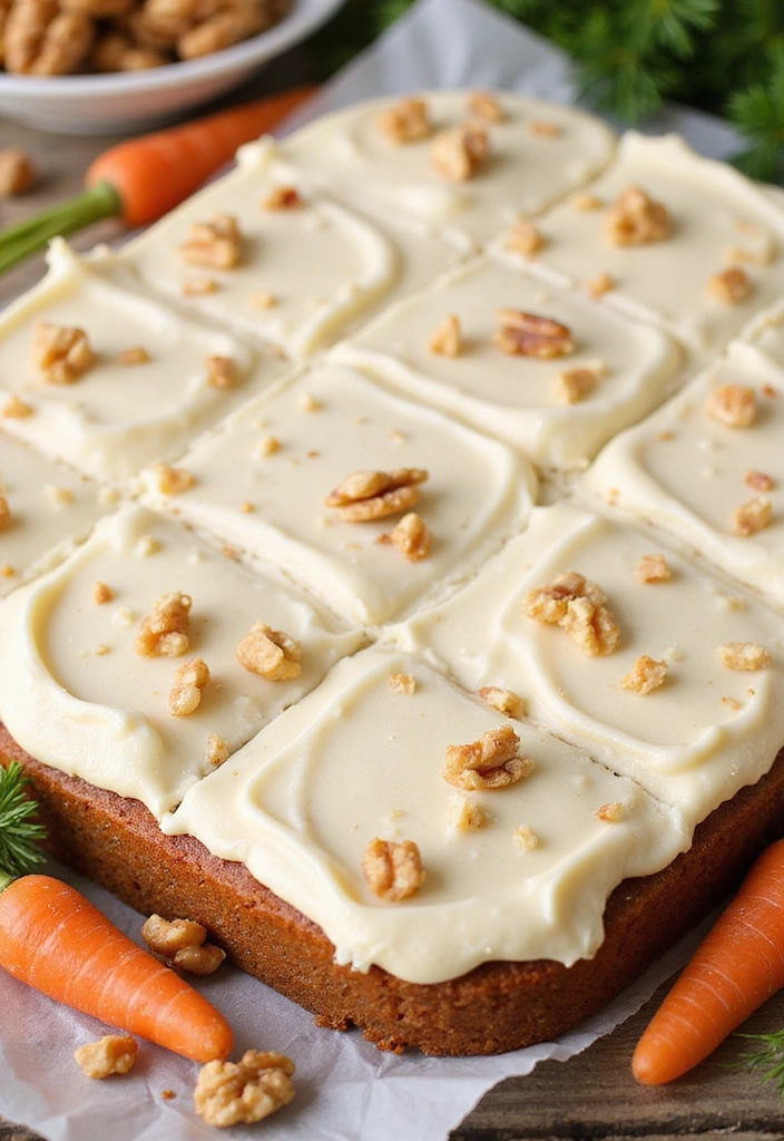 15 Easy Baking Recipes That Will Make You the Star of Any Gathering! - 13. Carrot Cake Bars