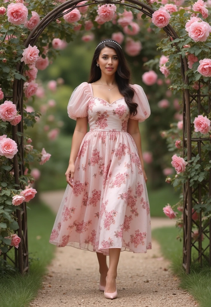 17 Curvy Styles That'll Make You Feel Like a Goddess (You Won't Believe #6!) - 5. Garden Romance