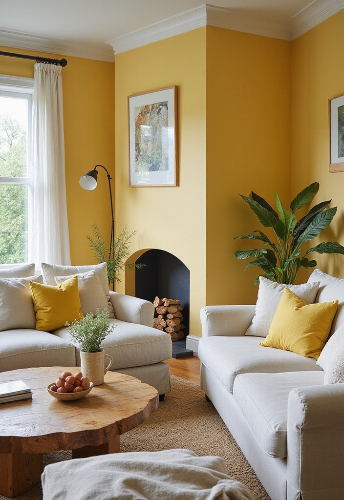 18 Stunning Color Combinations for Living Room Decor That Will Blow Your Mind! - 9. Soft Yellow and Cool Slate