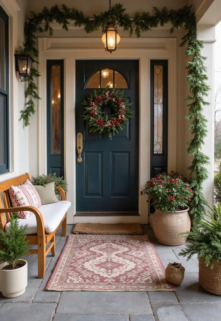 19 Cozy Holiday Home Decor Ideas That Will Make You Want to Snuggle Up! (Idea #7 Is Pure Magic!) - 16. Cozy Entryway Decor