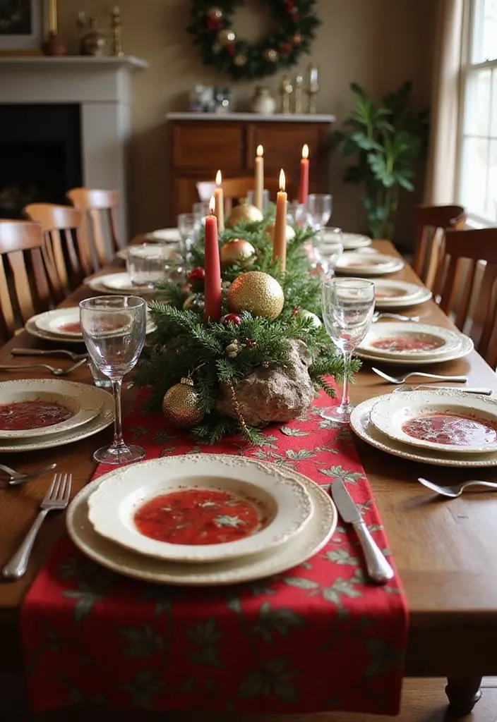 19 Cozy Holiday Home Decor Ideas That Will Make You Want to Snuggle Up! (Idea #7 Is Pure Magic!) - 5. Holiday-Themed Table Settings