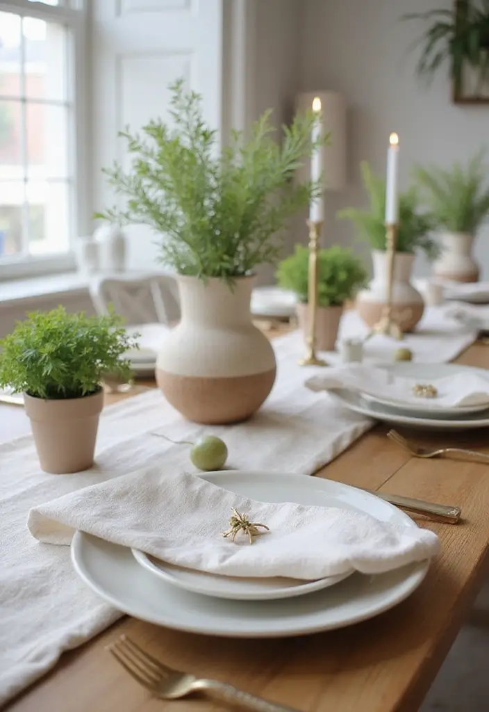 21 Stunning Thanksgiving Centerpieces You Can Create at Home (And Impress Everyone!) - 10. Spa-inspired Table Setting