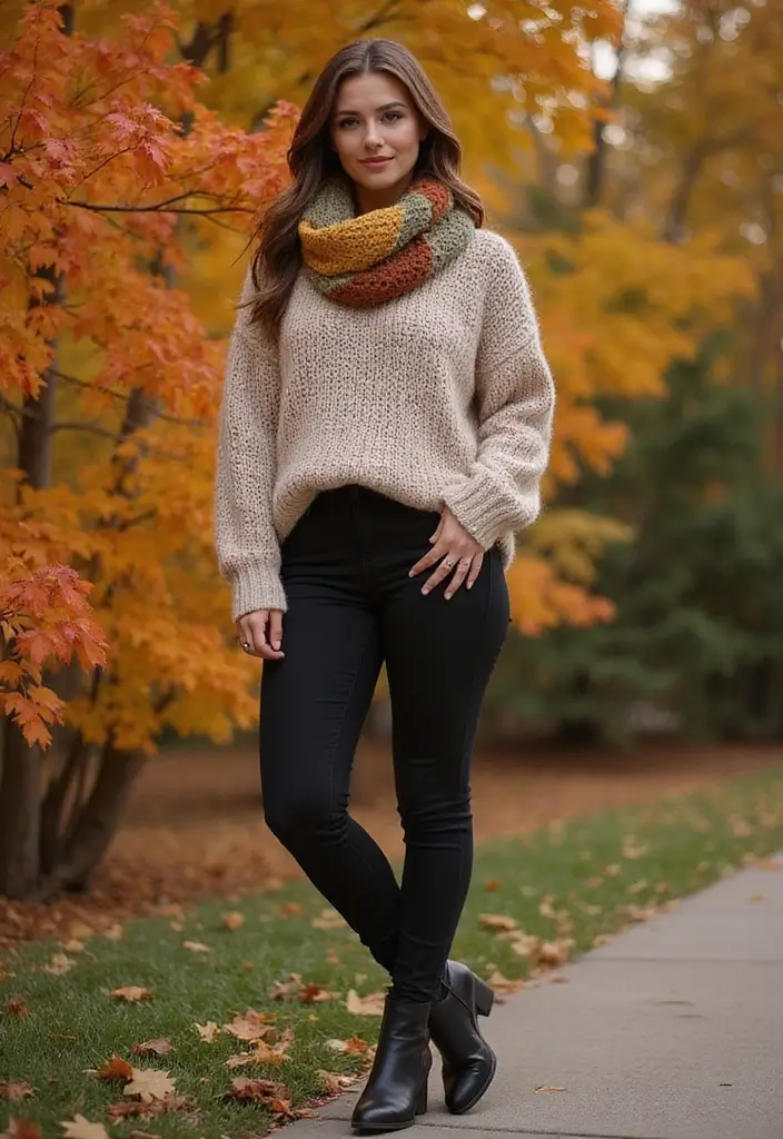 21 Trendy and Cozy Thanksgiving Outfit Inspirations You’ll Adore! - 1. Cozy Oversized Sweaters with Leggings