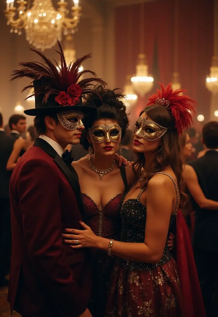 25 Epic New Year's Party Ideas to Ring in the New Year with Style (Don't Miss #10!) - 6. Glitzy New Year's Eve Masquerade
