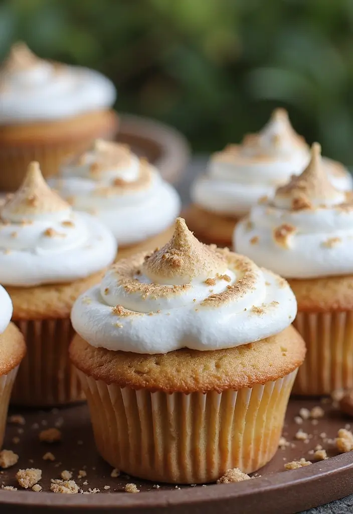 Discover 20 Thanksgiving Cupcake Ideas That Are Almost Too Cute to Eat! - 18. S'mores Cupcakes