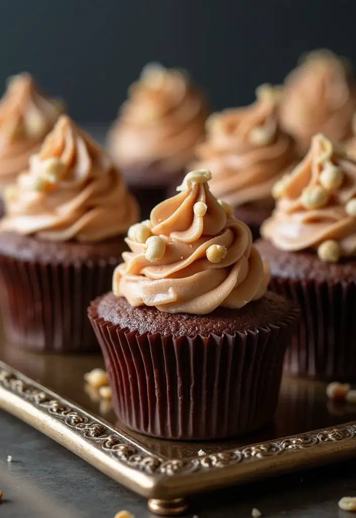 Discover 20 Thanksgiving Cupcake Ideas That Are Almost Too Cute to Eat! - 20. Chocolate Hazelnut Cupcakes