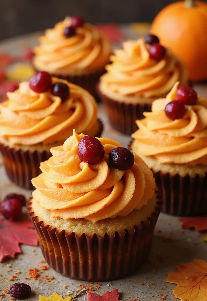 Discover 20 Thanksgiving Cupcake Ideas That Are Almost Too Cute to Eat! - 6. Cranberry Orange Cupcakes